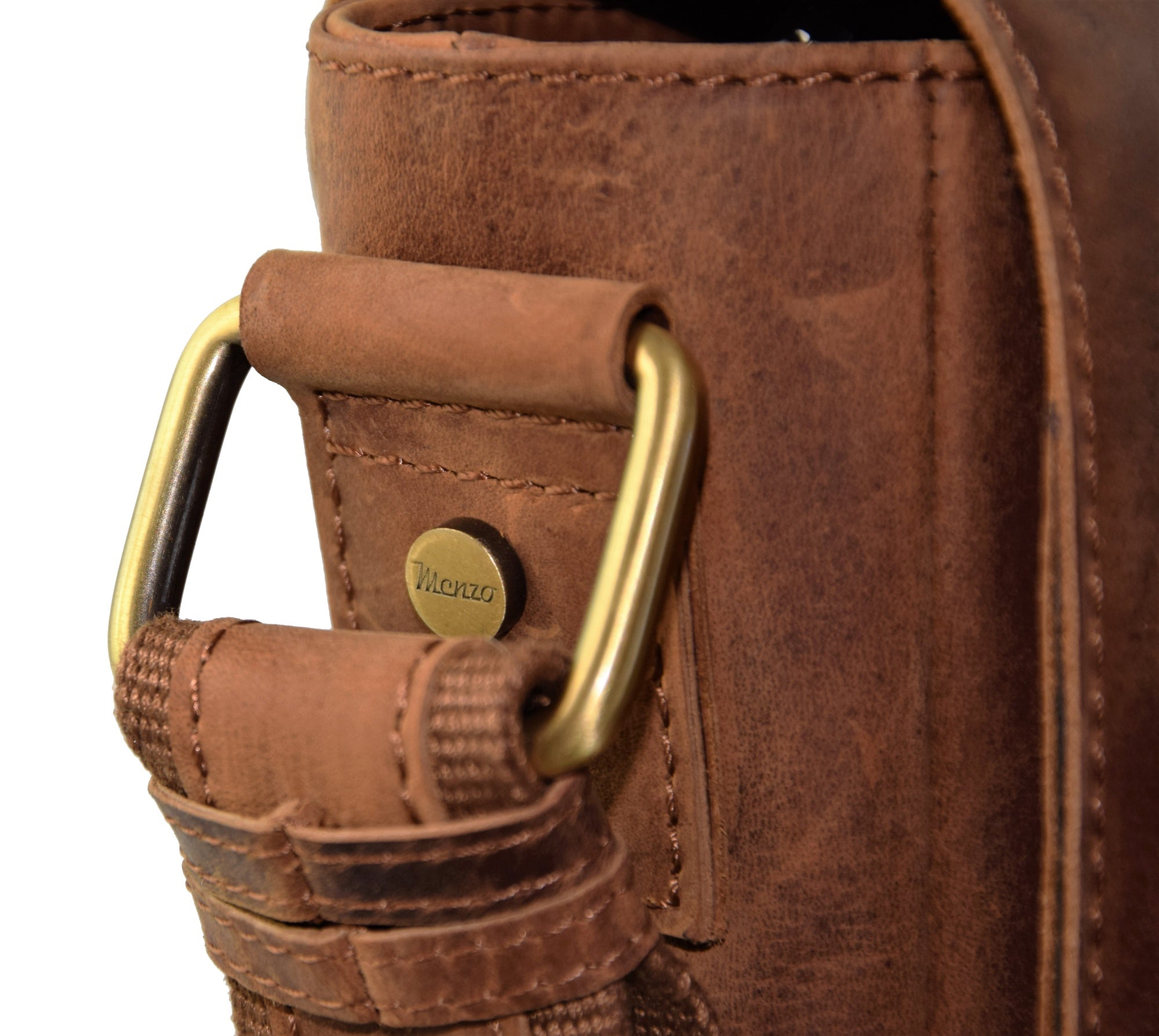 Menzo MB16 - 15,6 Zoll Laptop-Aktentasche Büffelleder/deltabraun