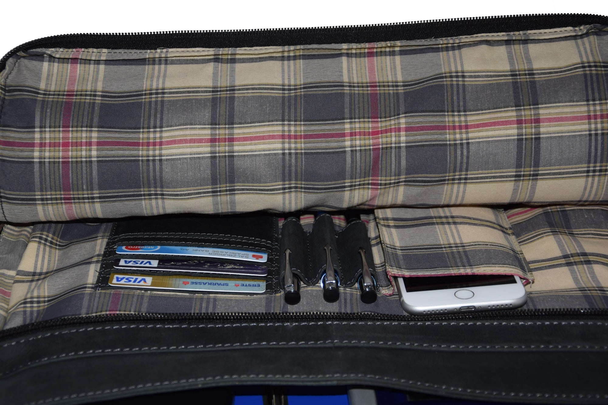 Menzo MB22 - 15,6 Zoll Laptop-Aktentasche Büffelleder/schwarz