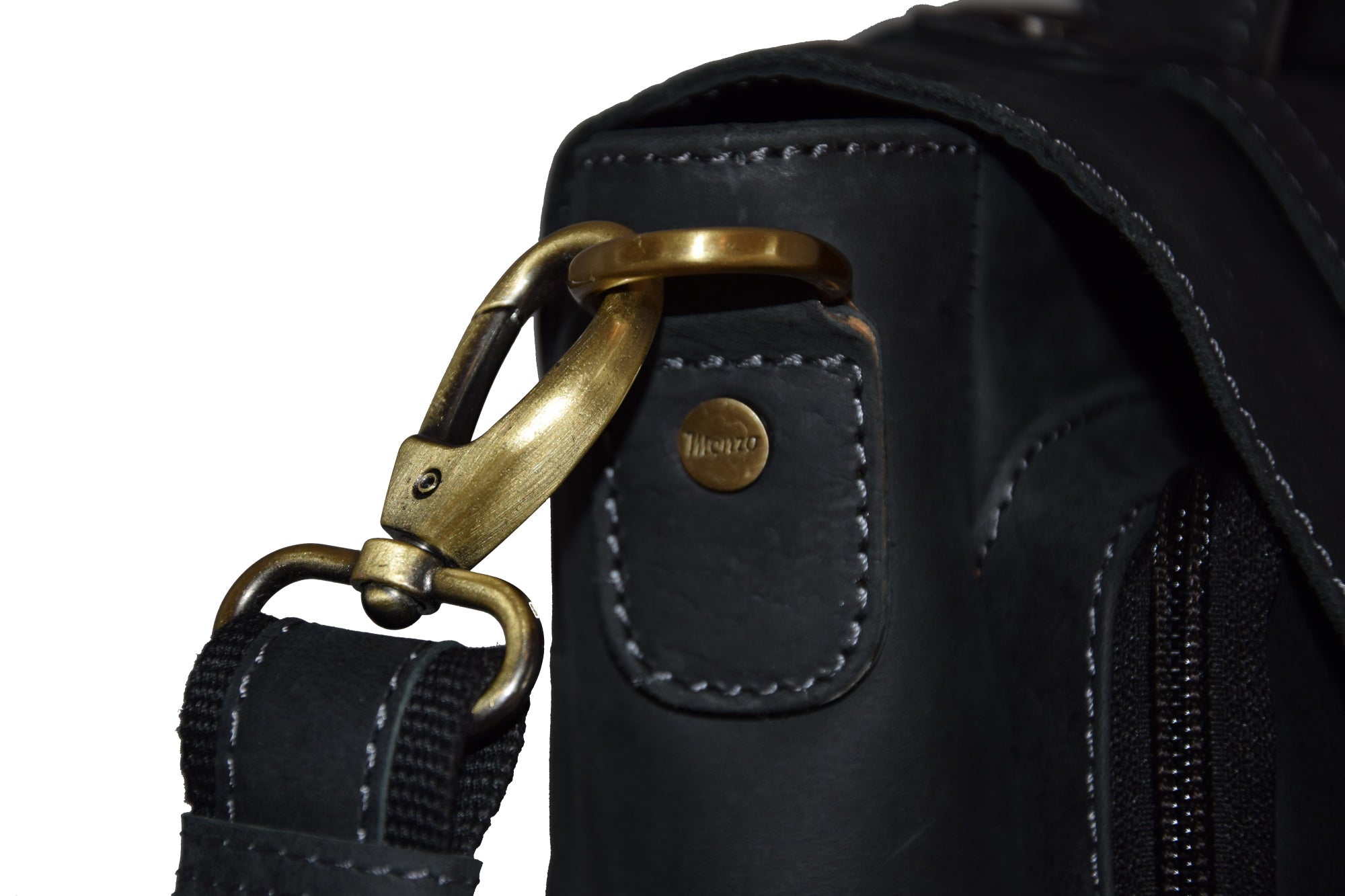 Menzo MB22 - 15,6 Zoll Laptop-Aktentasche Büffelleder/schwarz