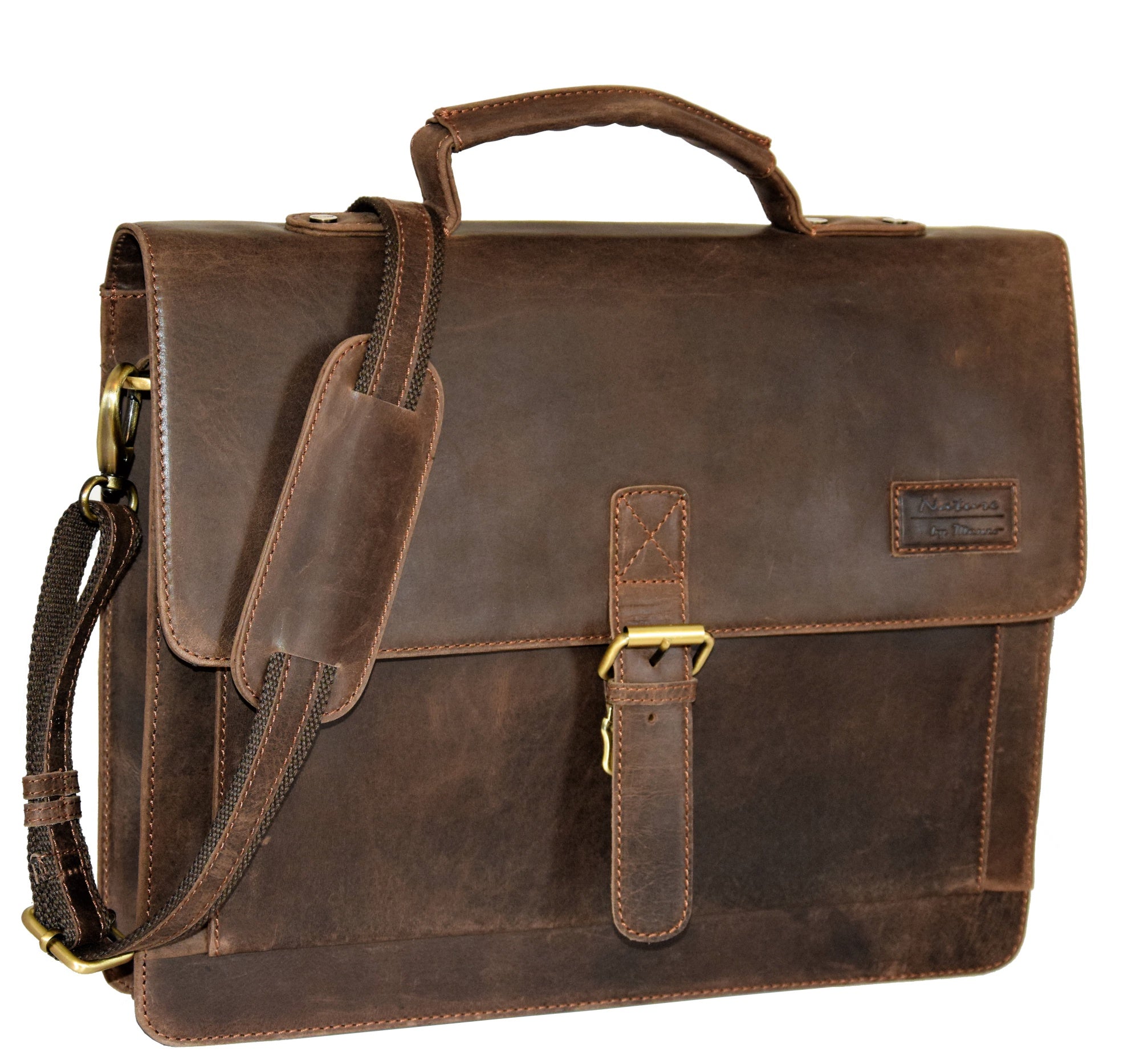 Menzo MB19 - 15,6 Zoll Aktentasche Büffelleder/marone