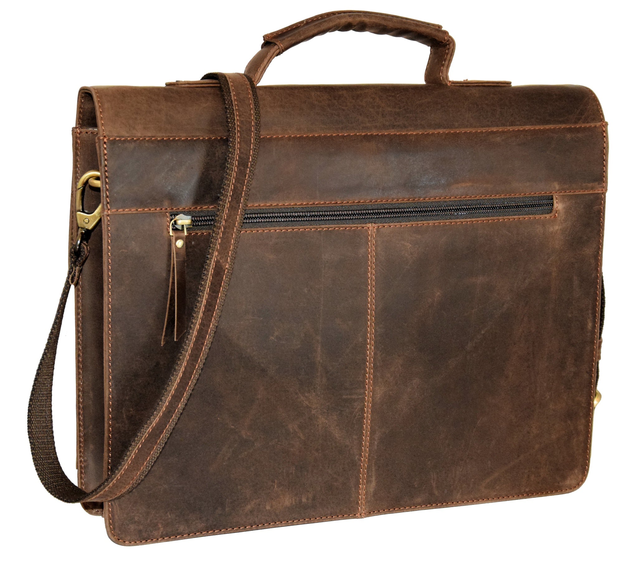 Menzo MB19 - 15,6 Zoll Aktentasche Büffelleder/marone