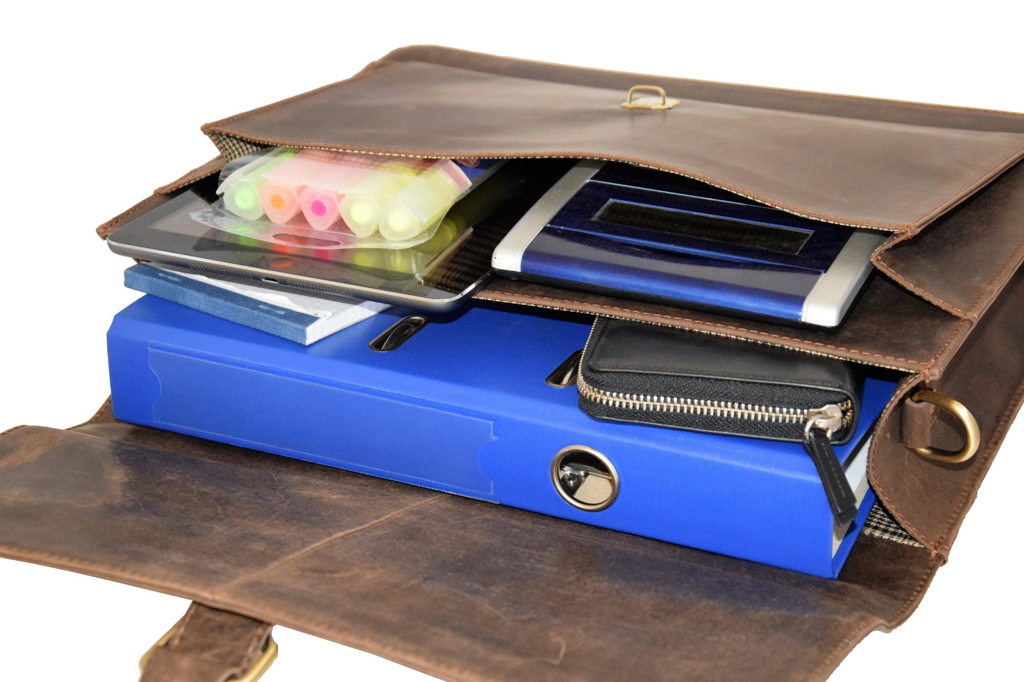 Menzo MB19 - 15,6 Zoll Aktentasche Büffelleder/marone