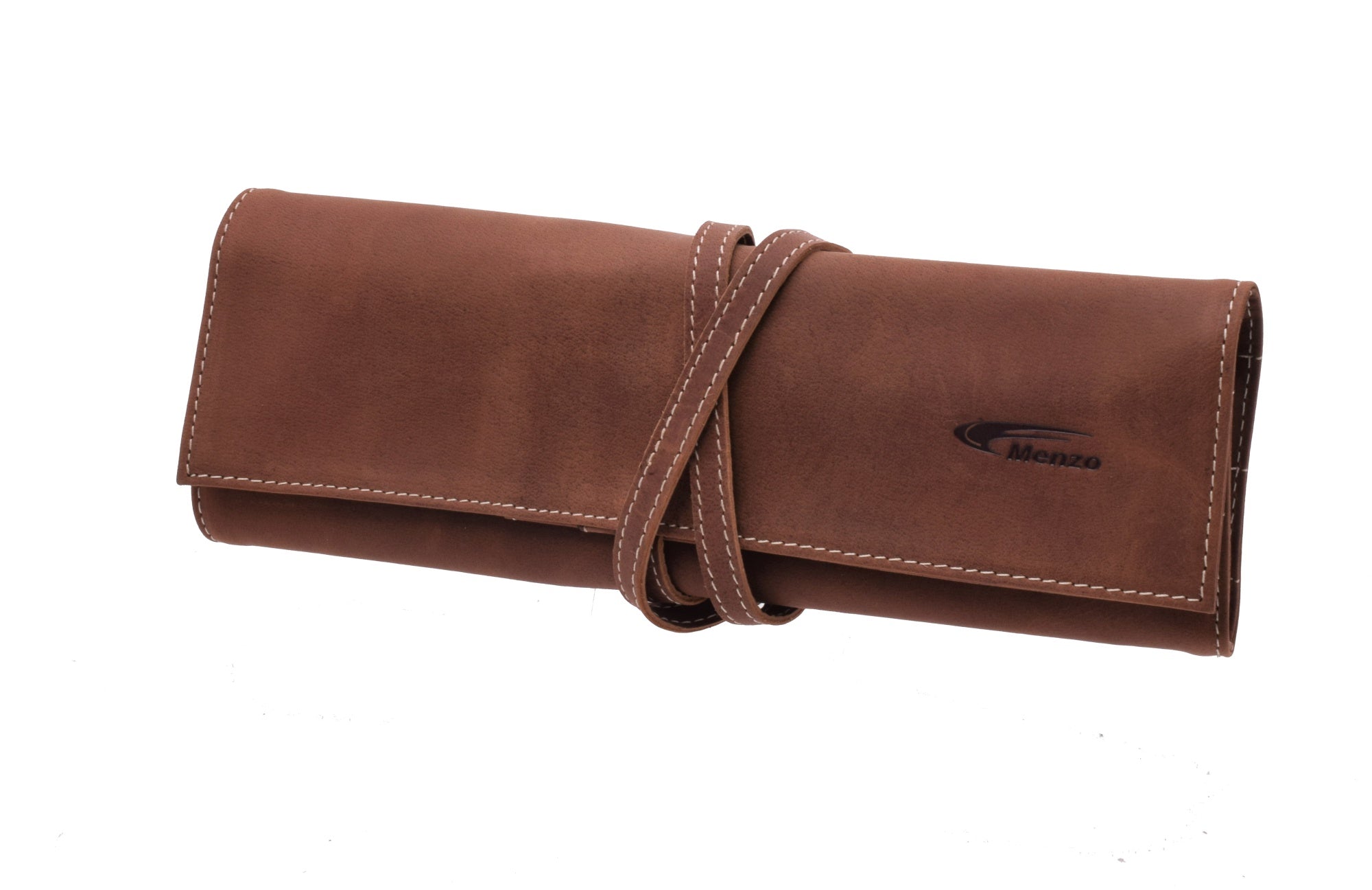 Menzo MB28 Stifte/Pinseletui Büffelleder/deltabraun