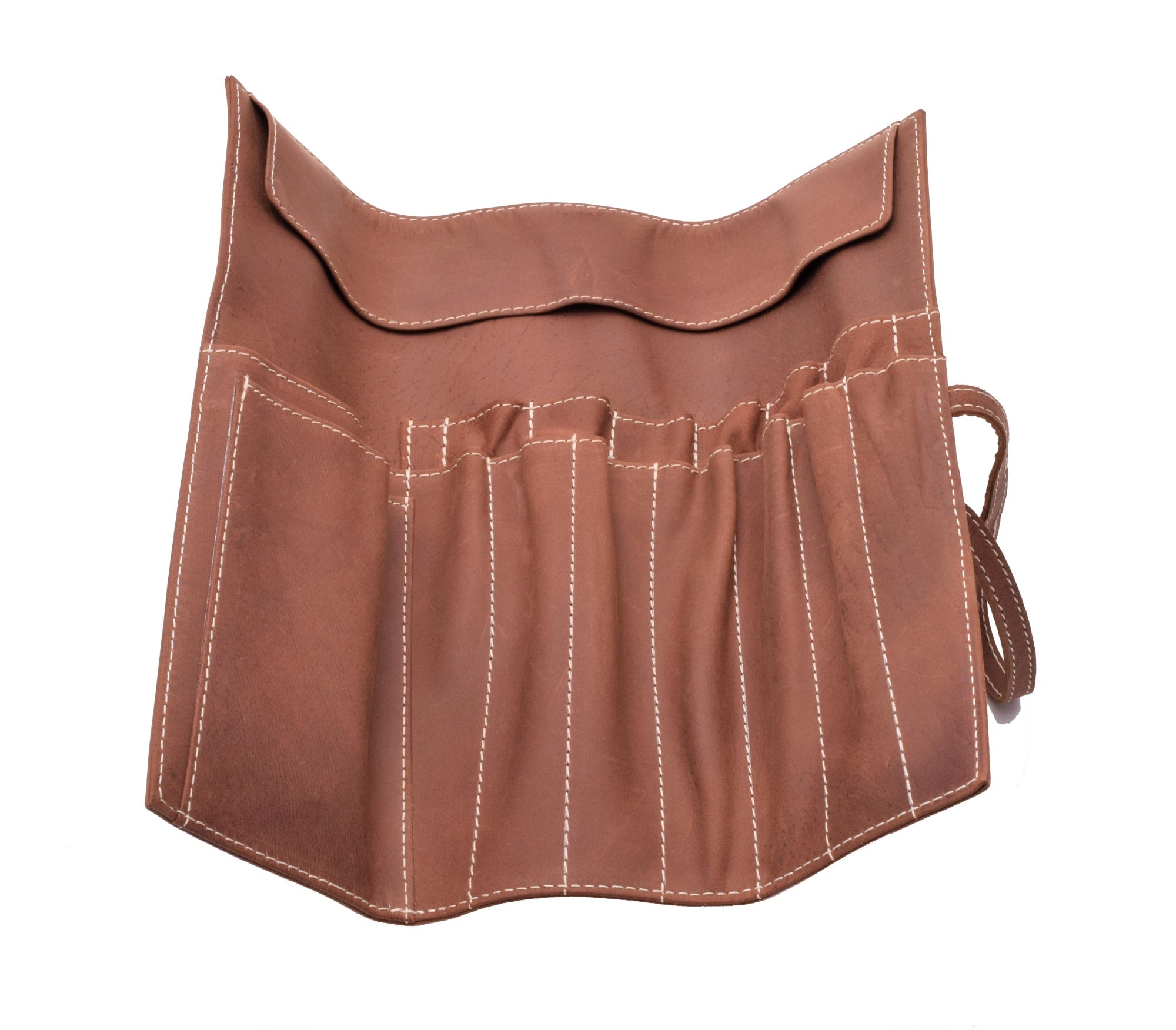 Menzo MB28 Stifte/Pinseletui Büffelleder/deltabraun