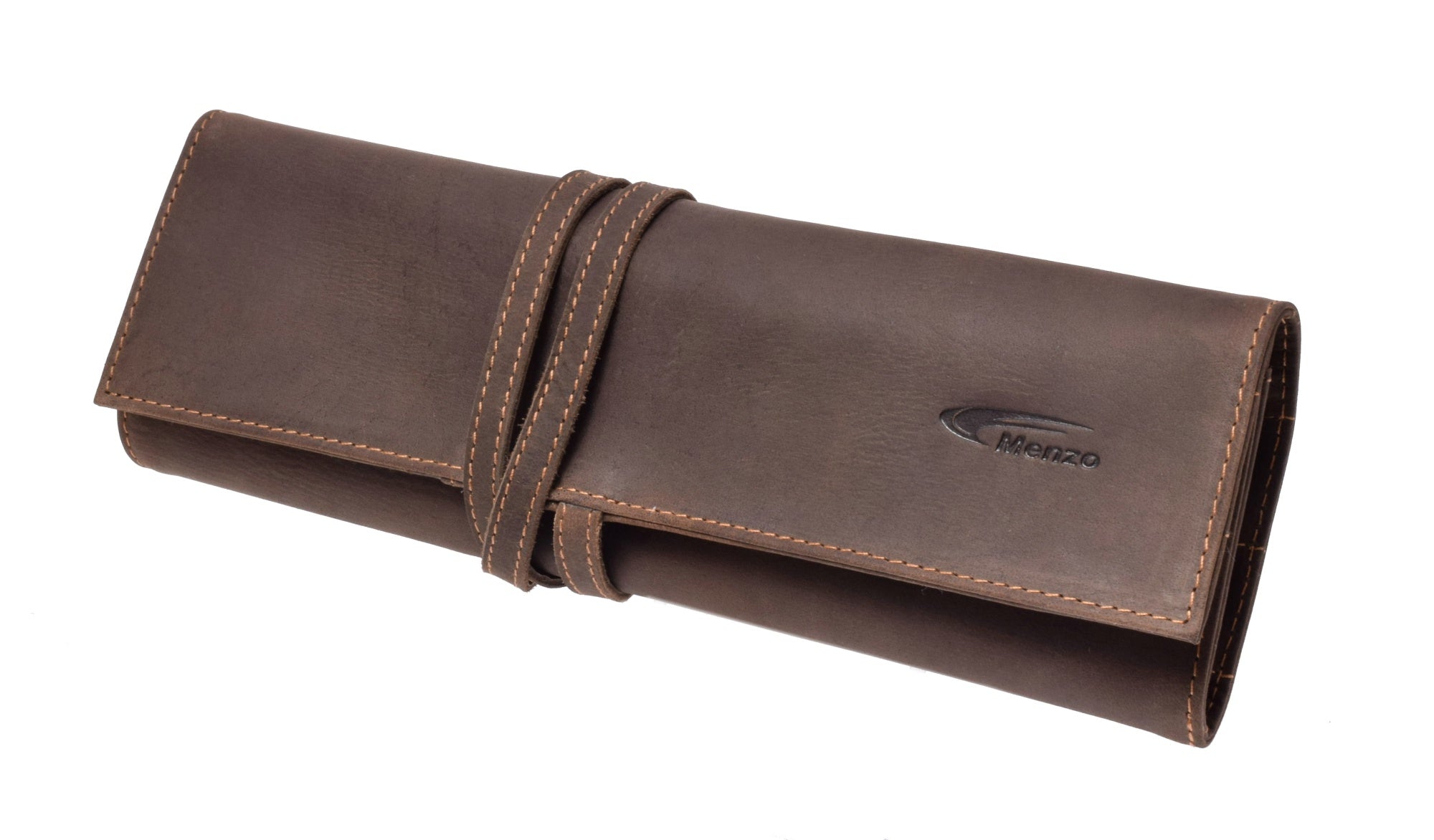 Menzo MB28 Stifte/Pinseletui Büffelleder/marone