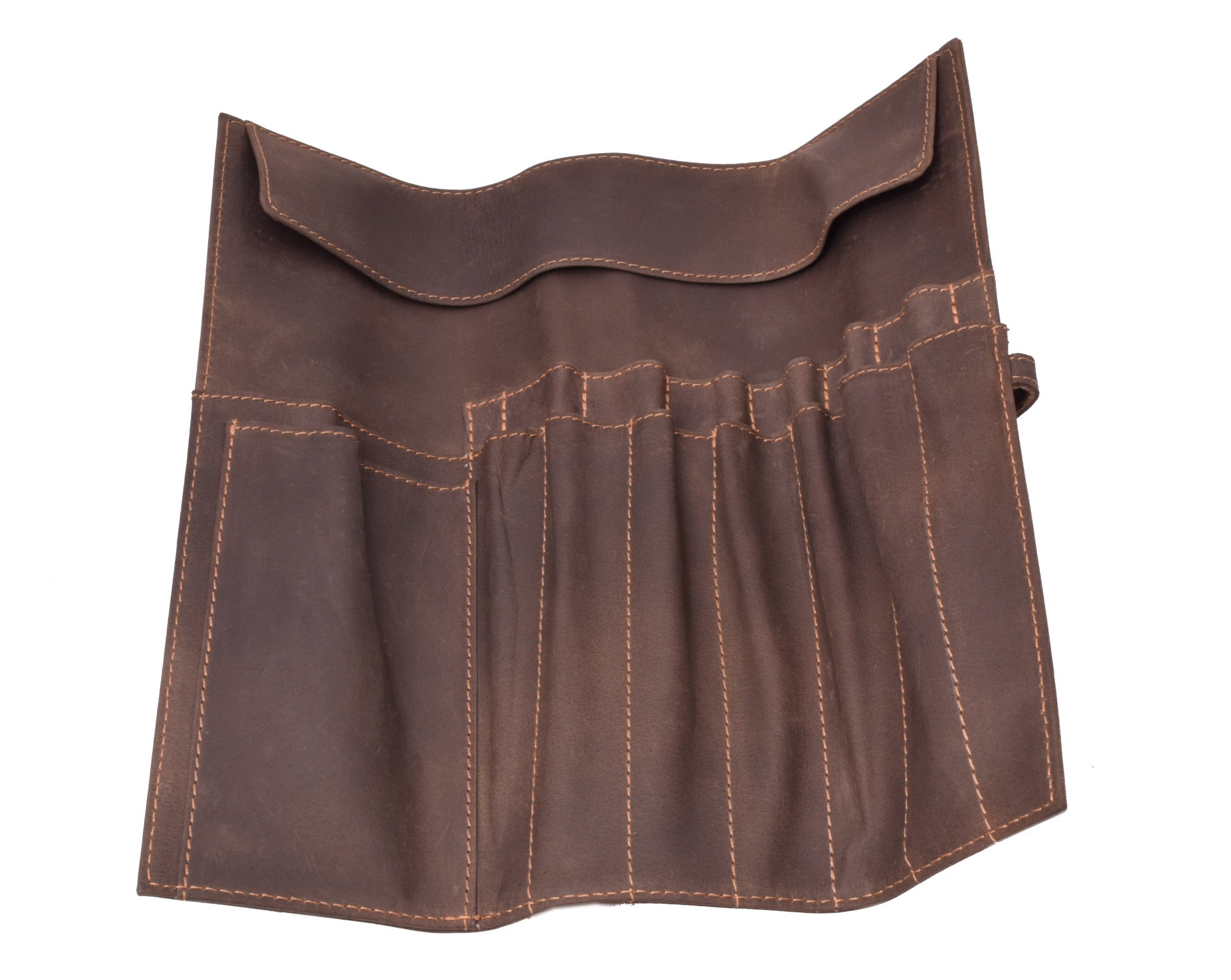 Menzo MB28 Stifte/Pinseletui Büffelleder/marone