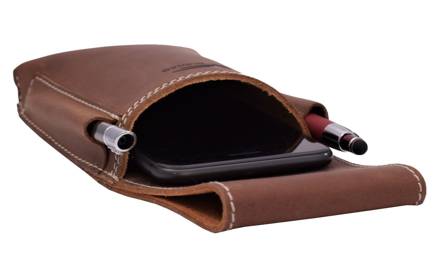 Ordermantasche Büffelleder/deltbraun