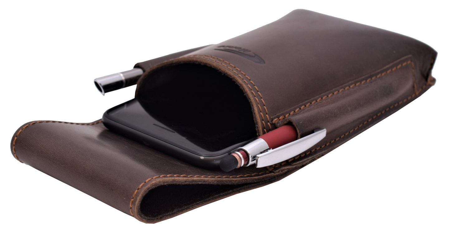 Ordermantasche Büffelleder/marone
