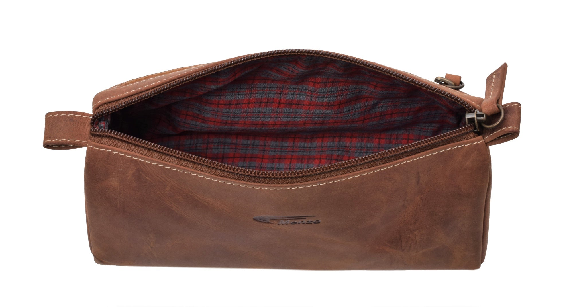Menzo MB31 Stifteetui Büffelleder/deltabraun