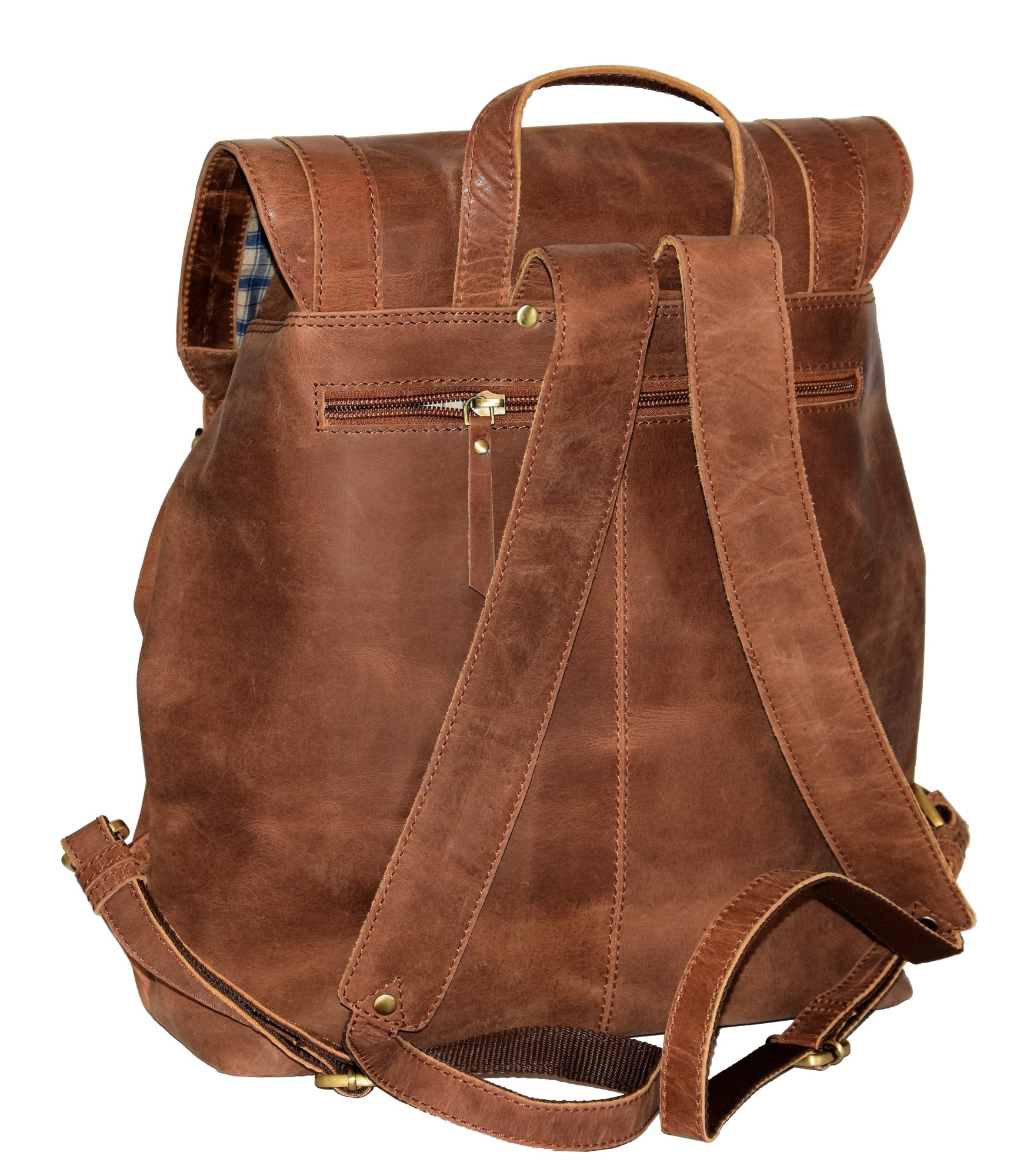 Menzo MB36 - 14 Zoll Rucksack Büffelleder/deltabraun