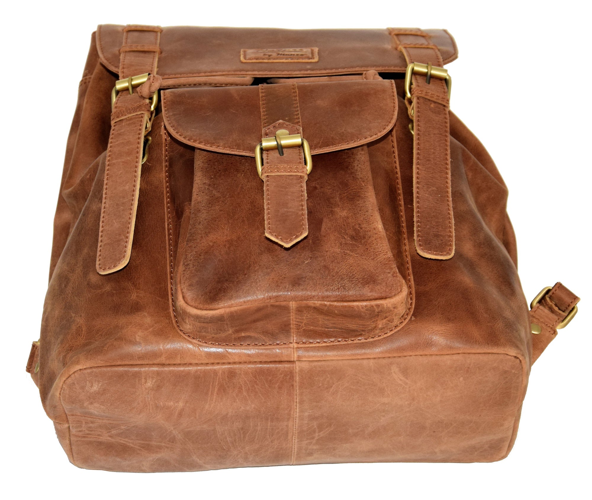 Menzo MB36 - 14 Zoll Rucksack Büffelleder/deltabraun