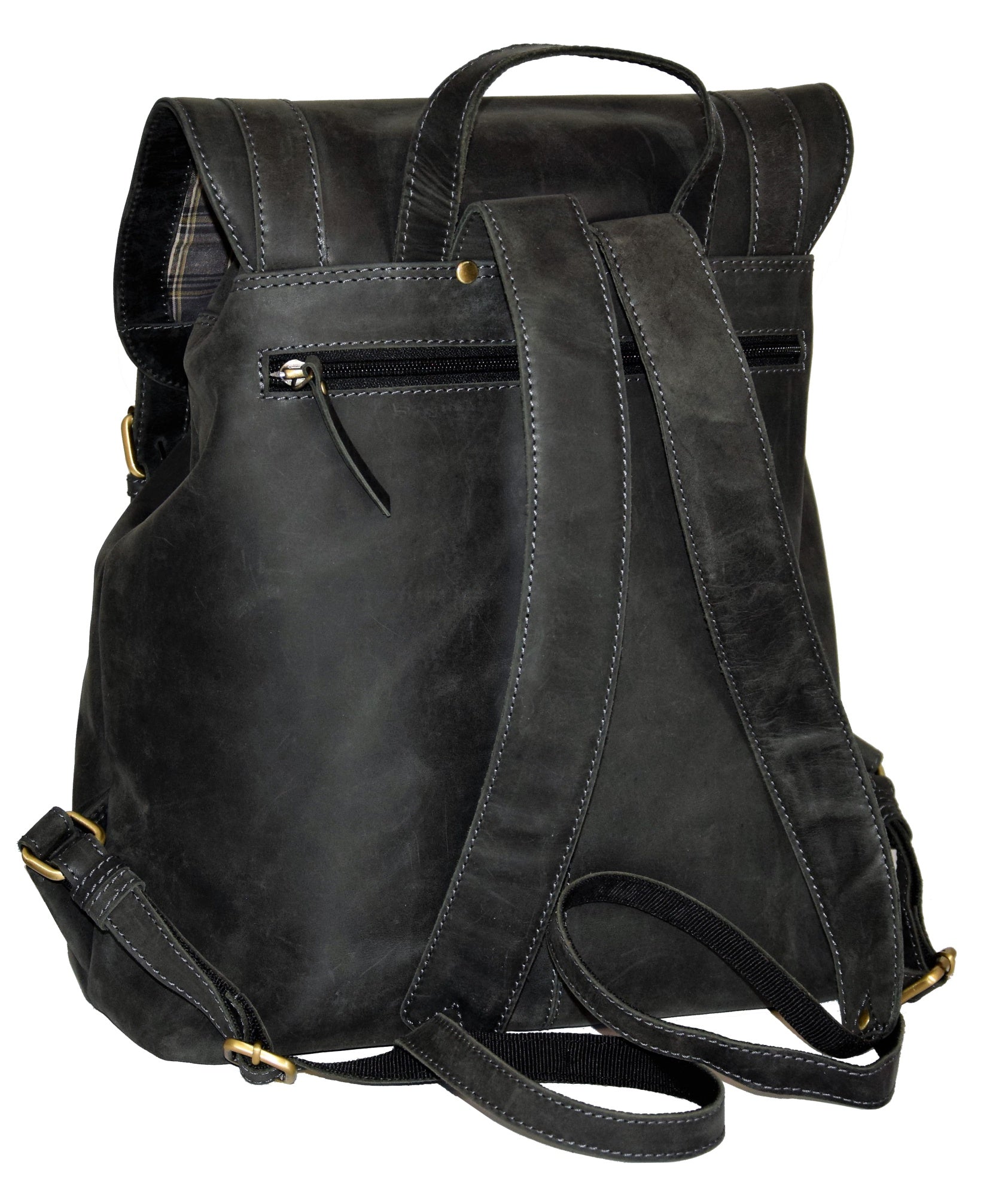Menzo MB36 - 14 Zoll Rucksack Büffelleder/schwarz