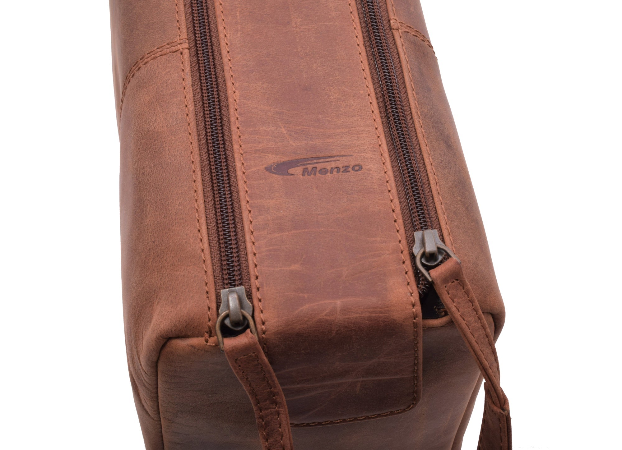 Menzo MB50 Kulturbeutel Büffelleder/deltabraun