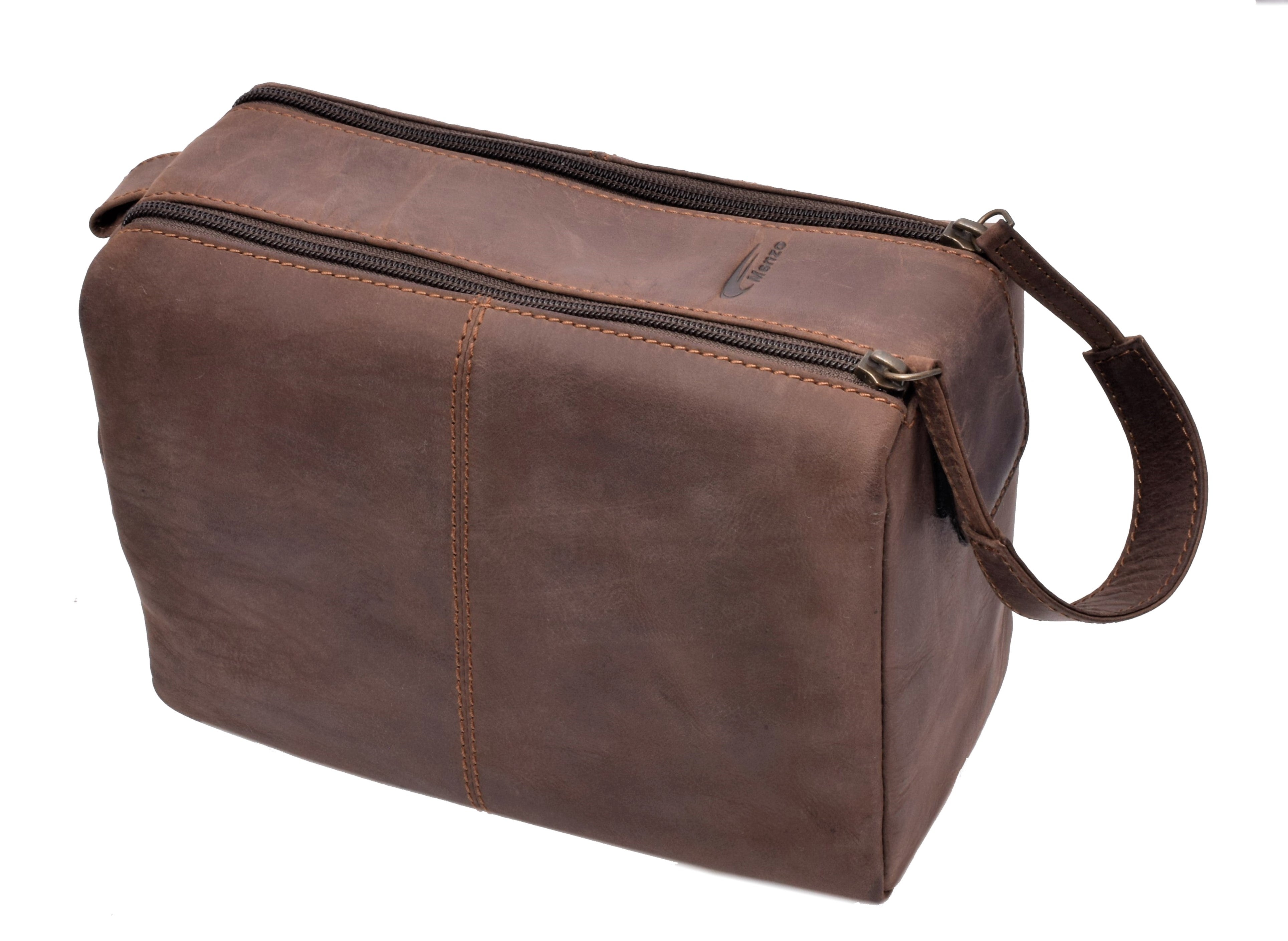 Menzo MB50 Kulturbeutel Büffelleder/marone
