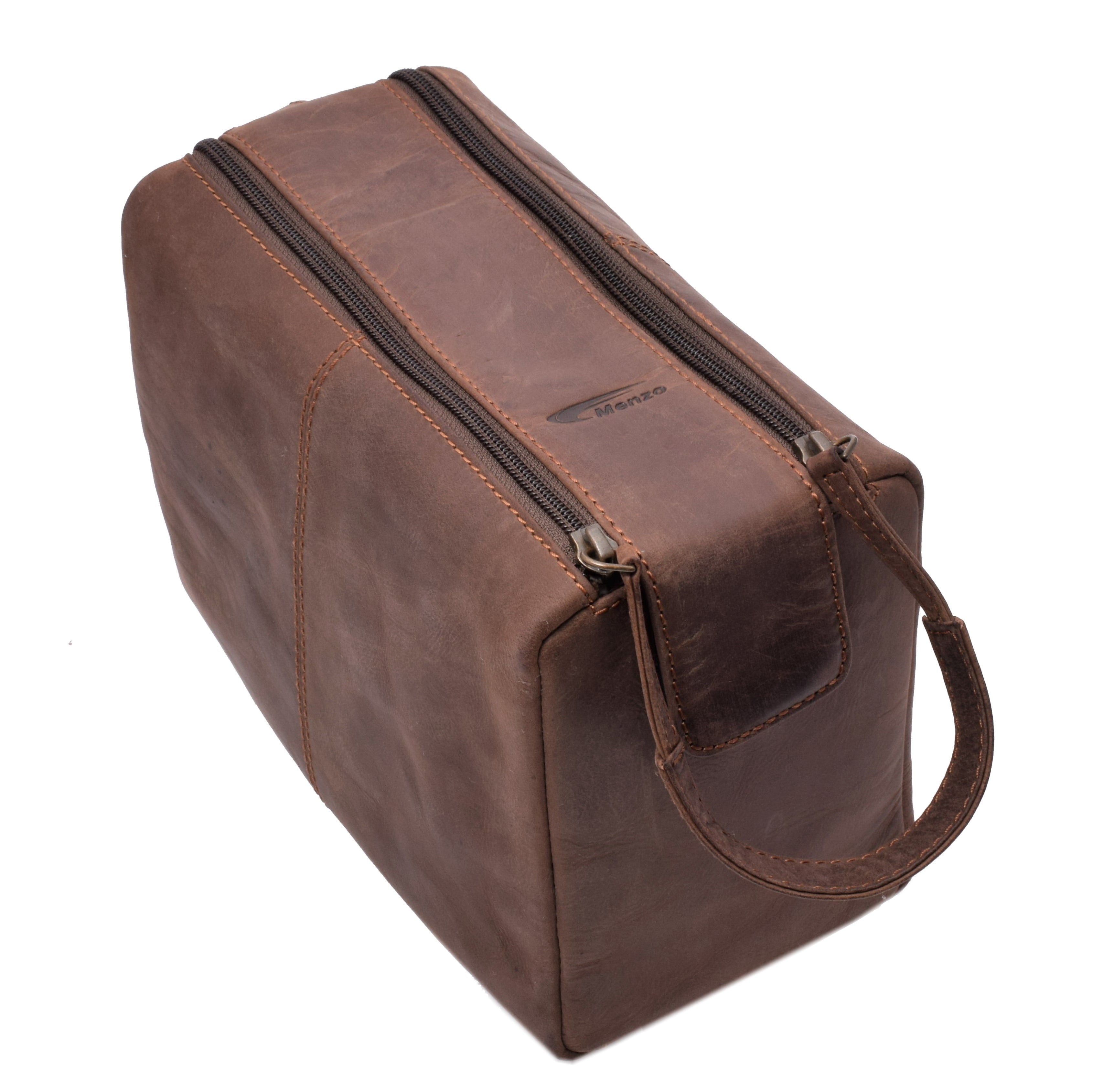 Menzo MB50 Kulturbeutel Büffelleder/marone