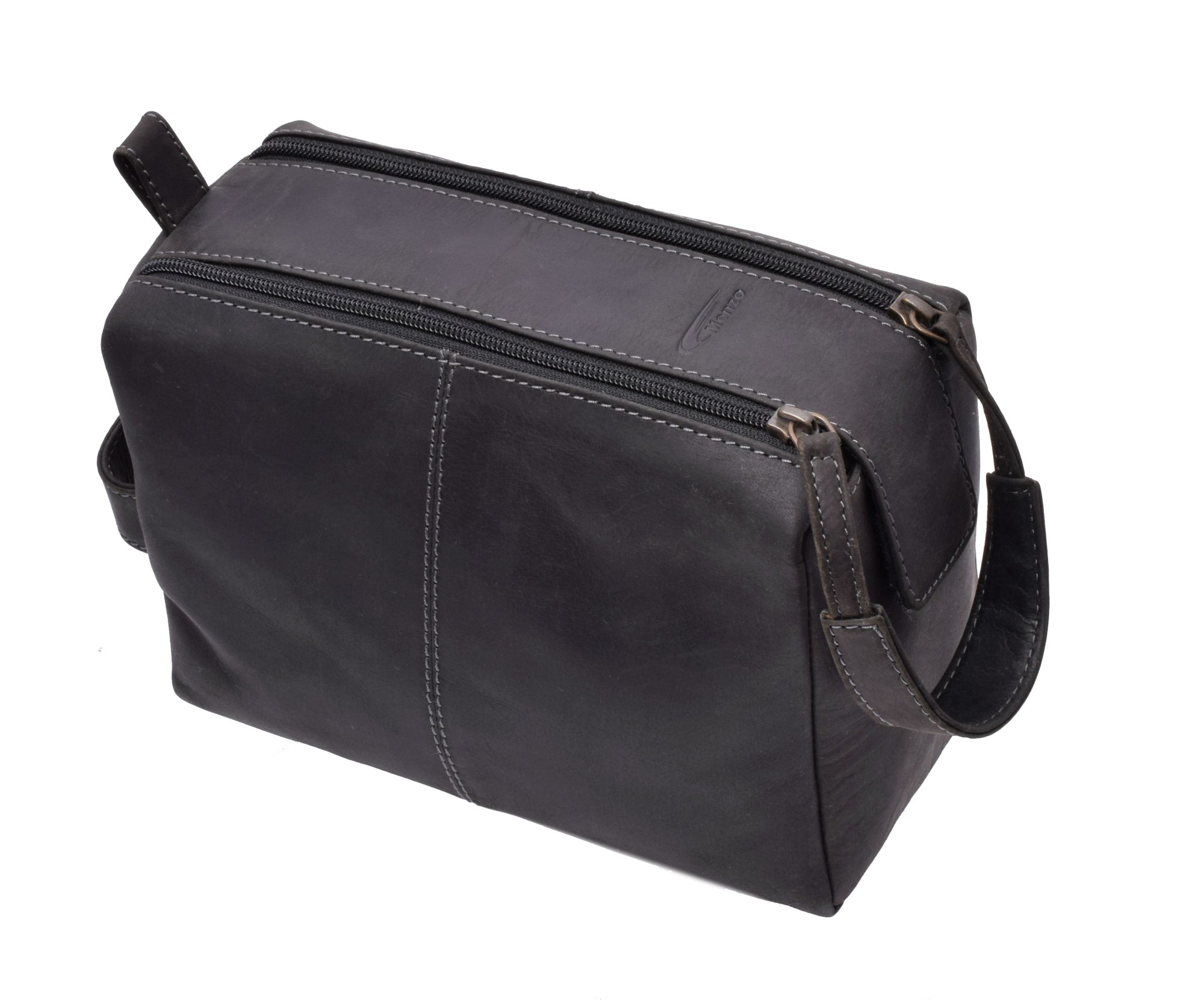 Menzo MB50 Kulturbeutel Büffelleder/schwarz