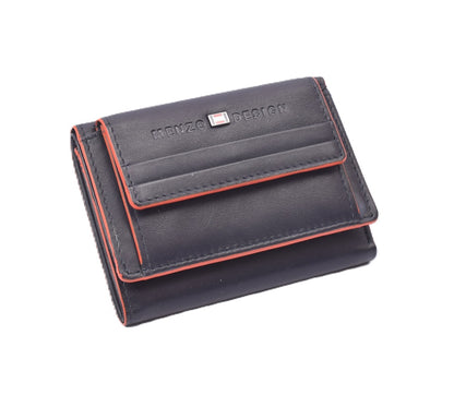 Menzo 7009 Kleinbörse saison3 navy-orange / Nappaleder