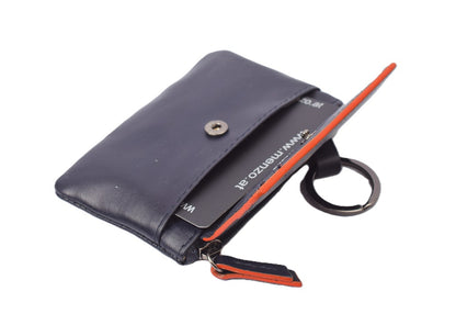 Menzo 7026 Schlüsseletui saison3navy-orange / Nappaleder
