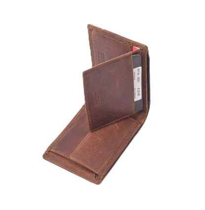Menzo 8031 Kleinbörse deltabraun / Büffelleder