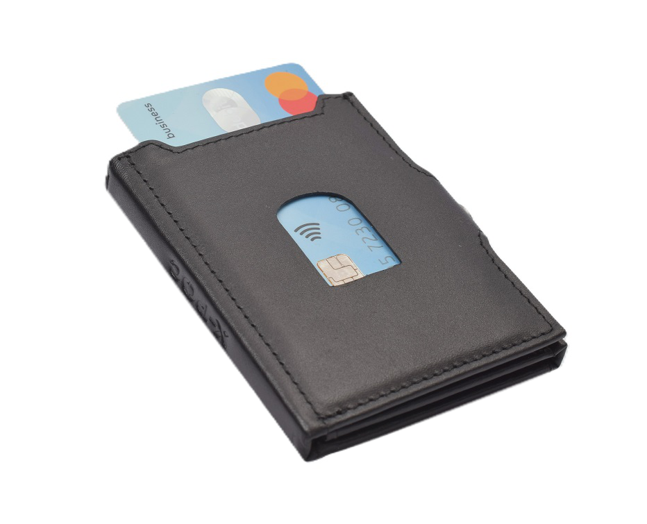 X-POC 7048  Kreditkarten Slim-Wallet Nappaleder/schwarz
