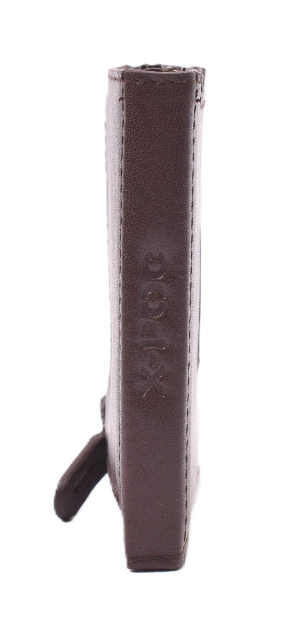 X-POC 7049 Kreditkarten Slim-Wallet mit Münzfach Rindsleder/dunkelbraun