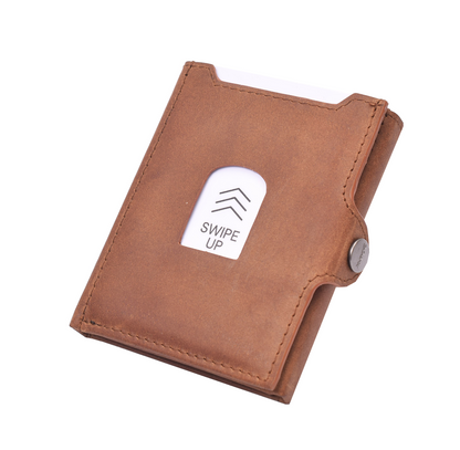 X-POC 7048 Kreditkarten Slim-Wallet Büffelleder/deltabraun