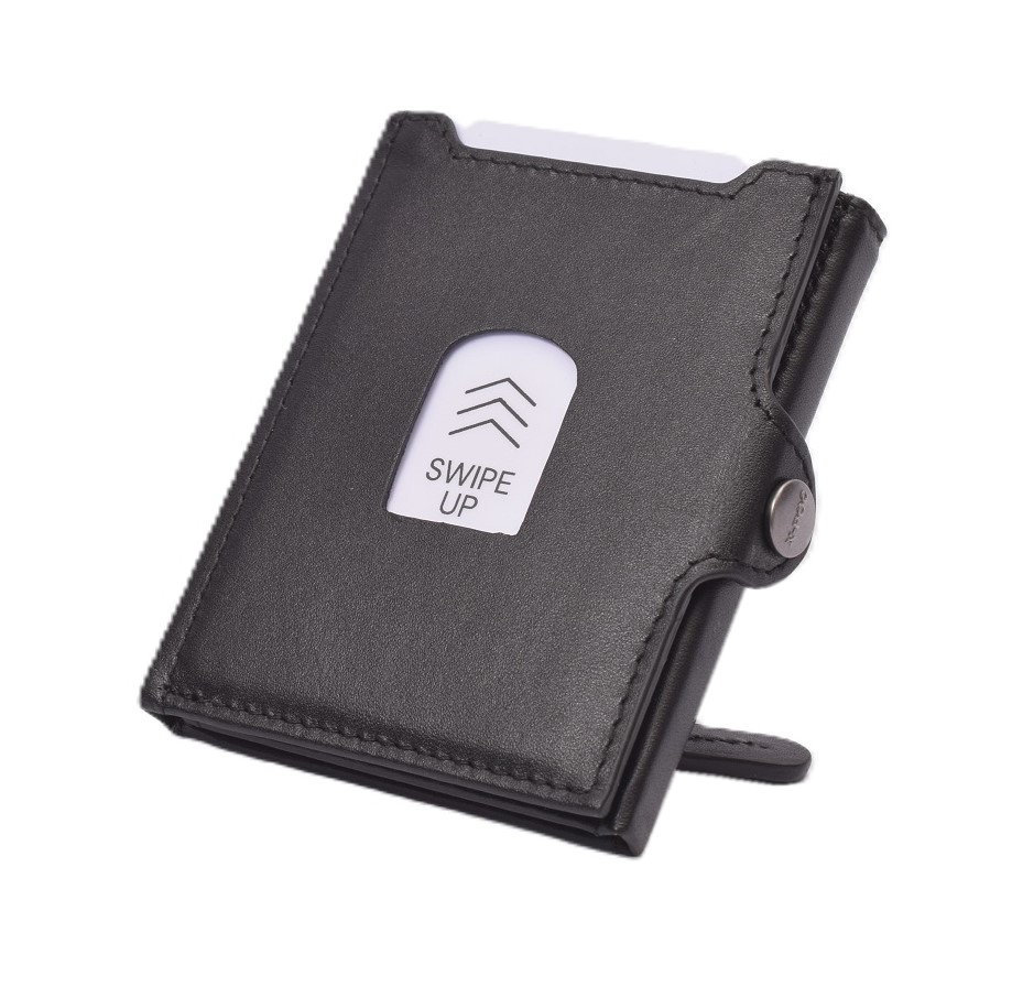 X-POC 7049 Kreditkarten Slim-Wallet mit Münzfach Nappaleder/schwarz