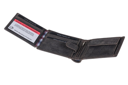 Menzo 8003 Herrenbörse darkbraun / Büffelleder