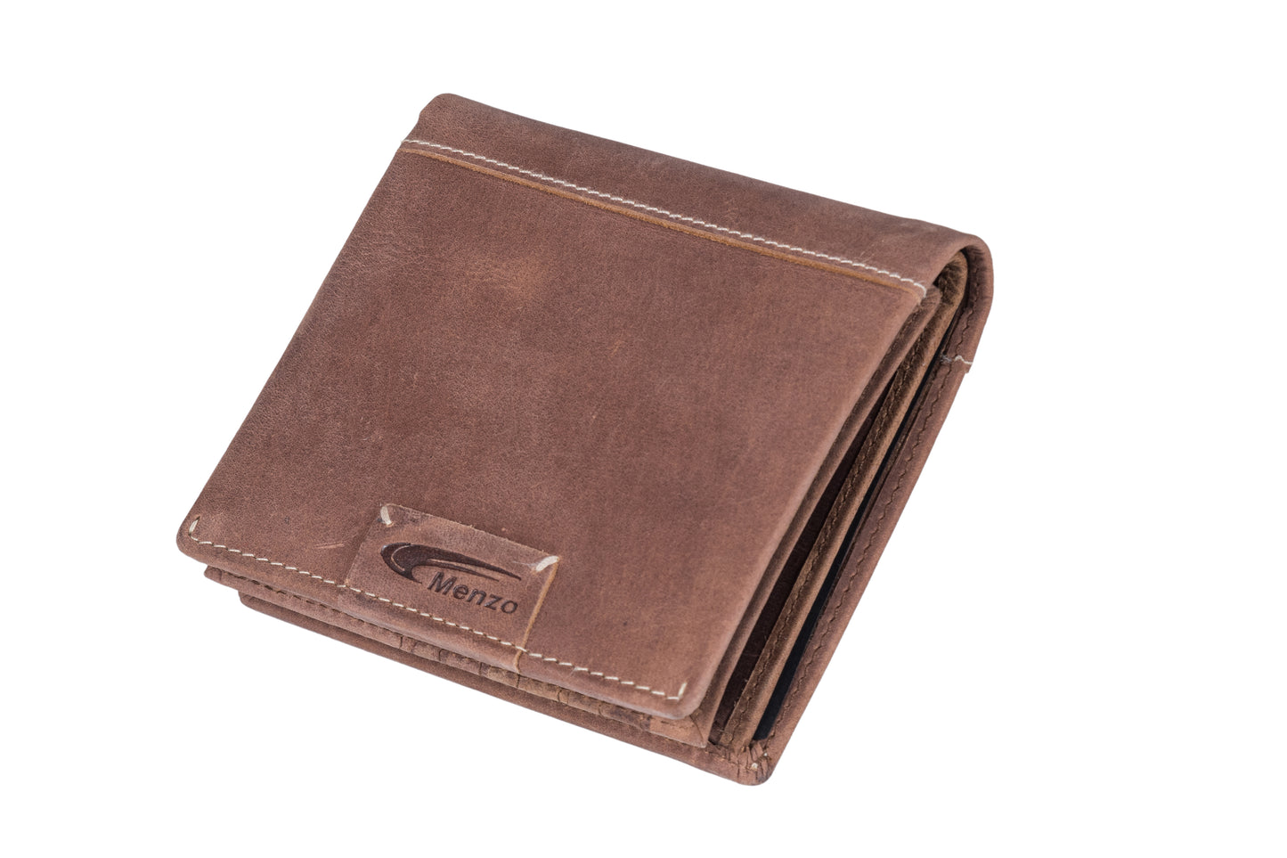 Menzo 8018 Herrenbörse deltabraun / Büffelleder