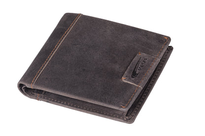 Menzo 8038 Herrenbörse darkbraun / Büffelleder