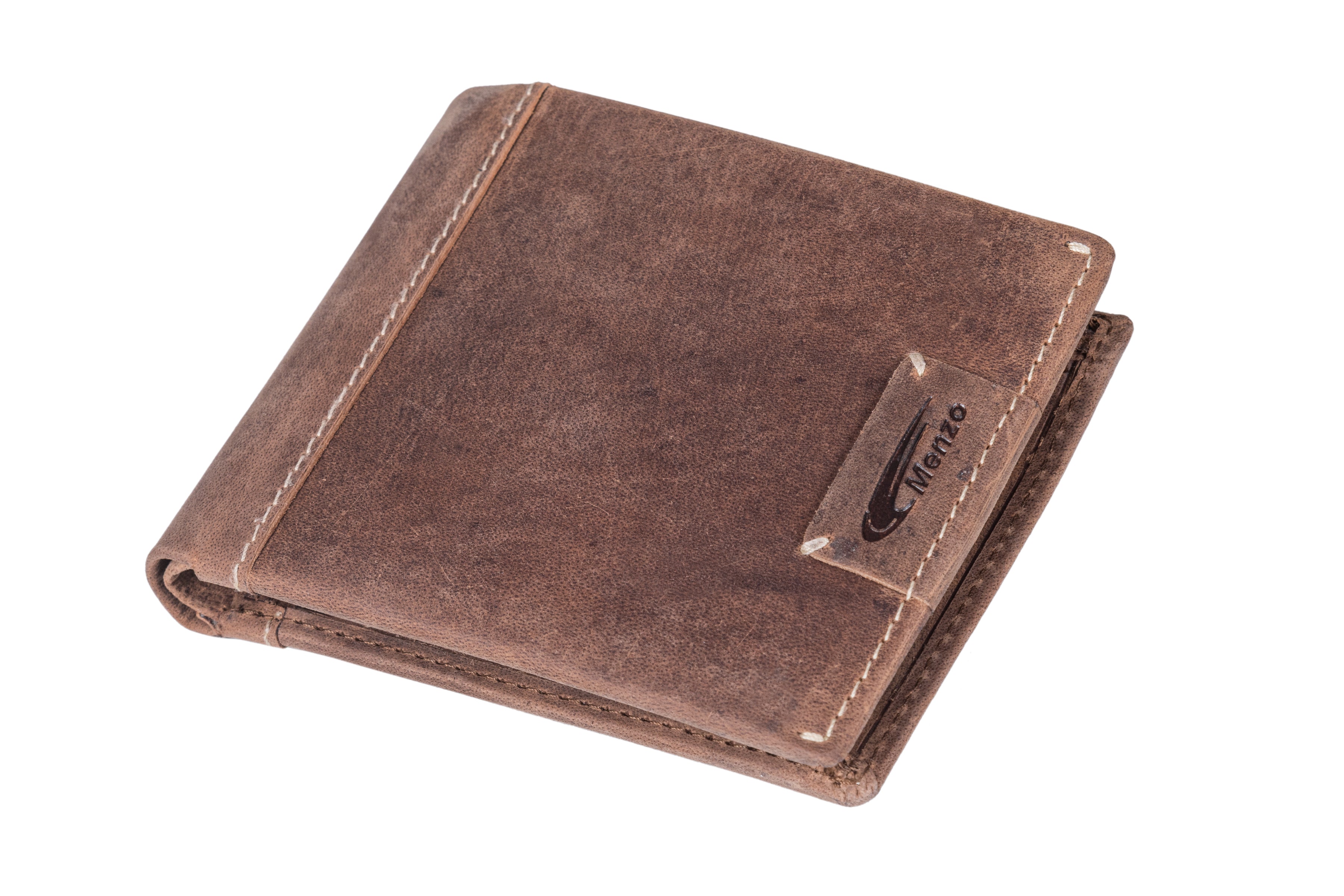 Menzo 8038 Herrenbörse deltabraun / Büffelleder