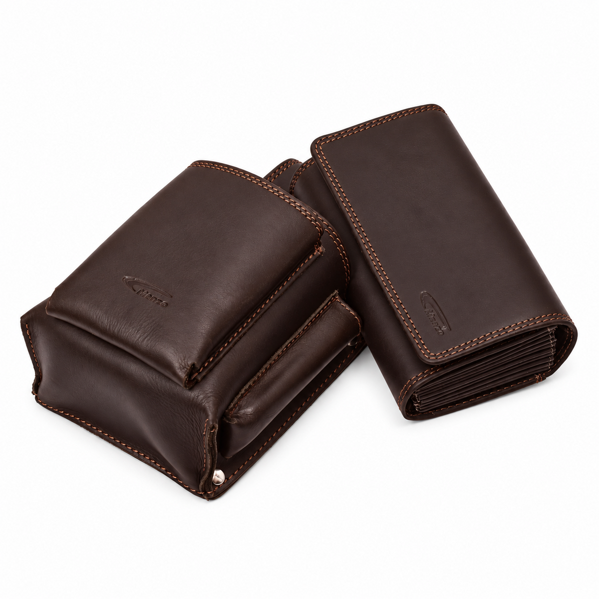 Profikellnerset - Kellnerbörse & Kellnertasche mit Ordermanfach | Büffelleder | darkbrown | Neu