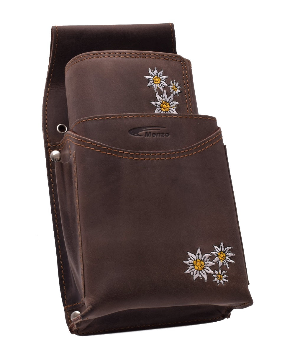 Profikellnerset 12 Monate Garantie Büffelleder Doppelnaht/Edelweiss marone