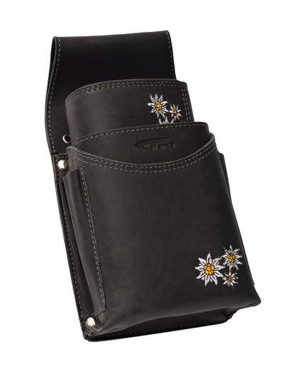 Kellnerbörsenset - 3-teilig - schwarz-edelweiss (Kellnerbörsenset + Computerhalter + Gürtel)