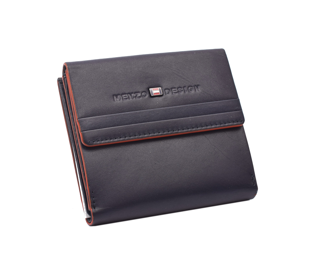 Menzo 7002 Kleinbörse saison1 navy-orange/ Nappaleder