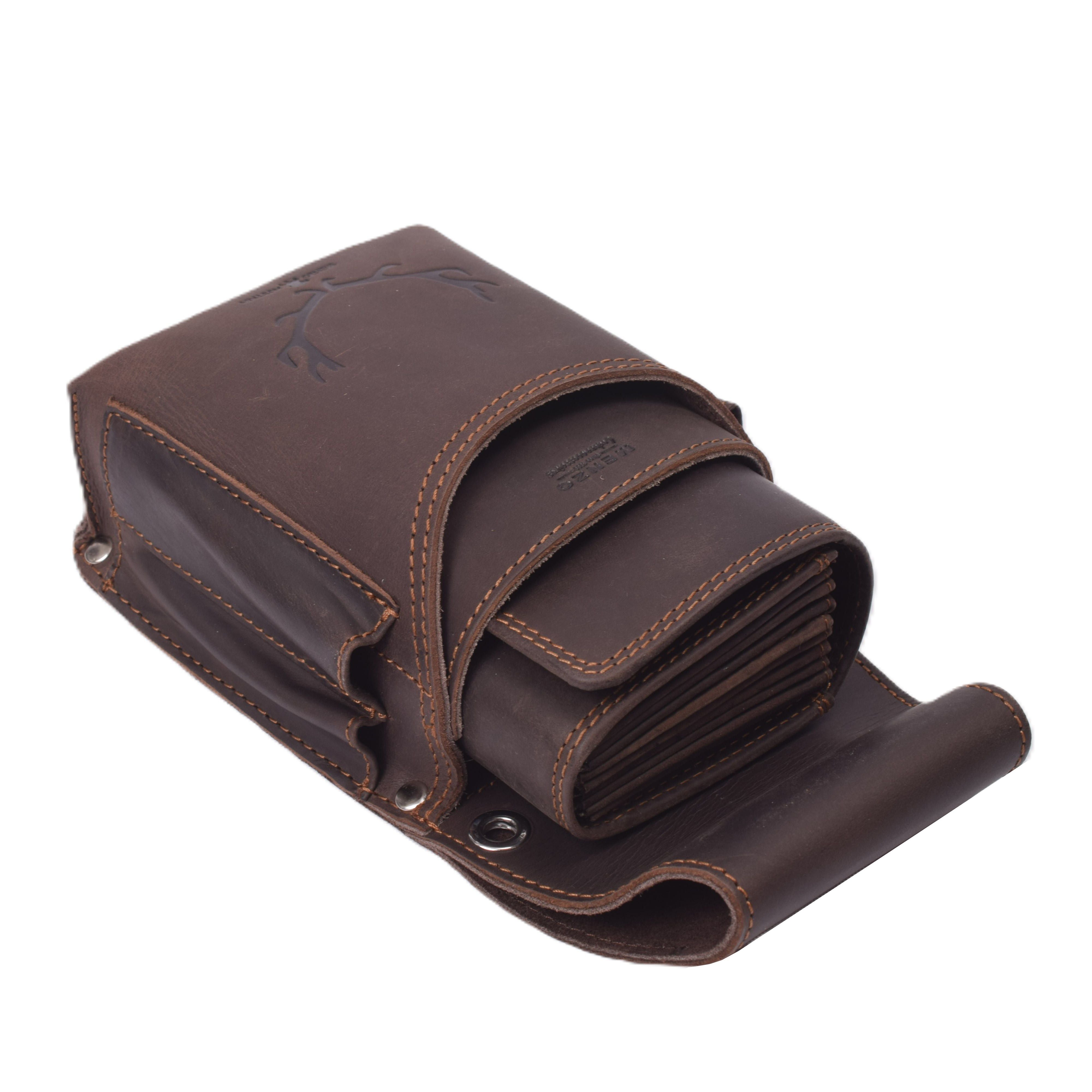 Menzo 937 Profikellnerset Büffelleder Doppelnaht/Hirsch marone