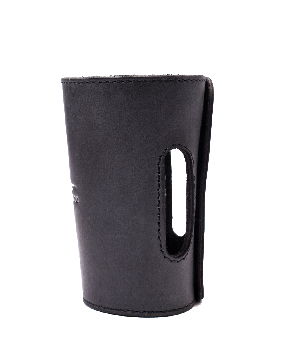 Getränkehalter Büffelleder/schwarz