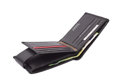 Menzo 7004 Herrenbörse schwarz / Nappaleder