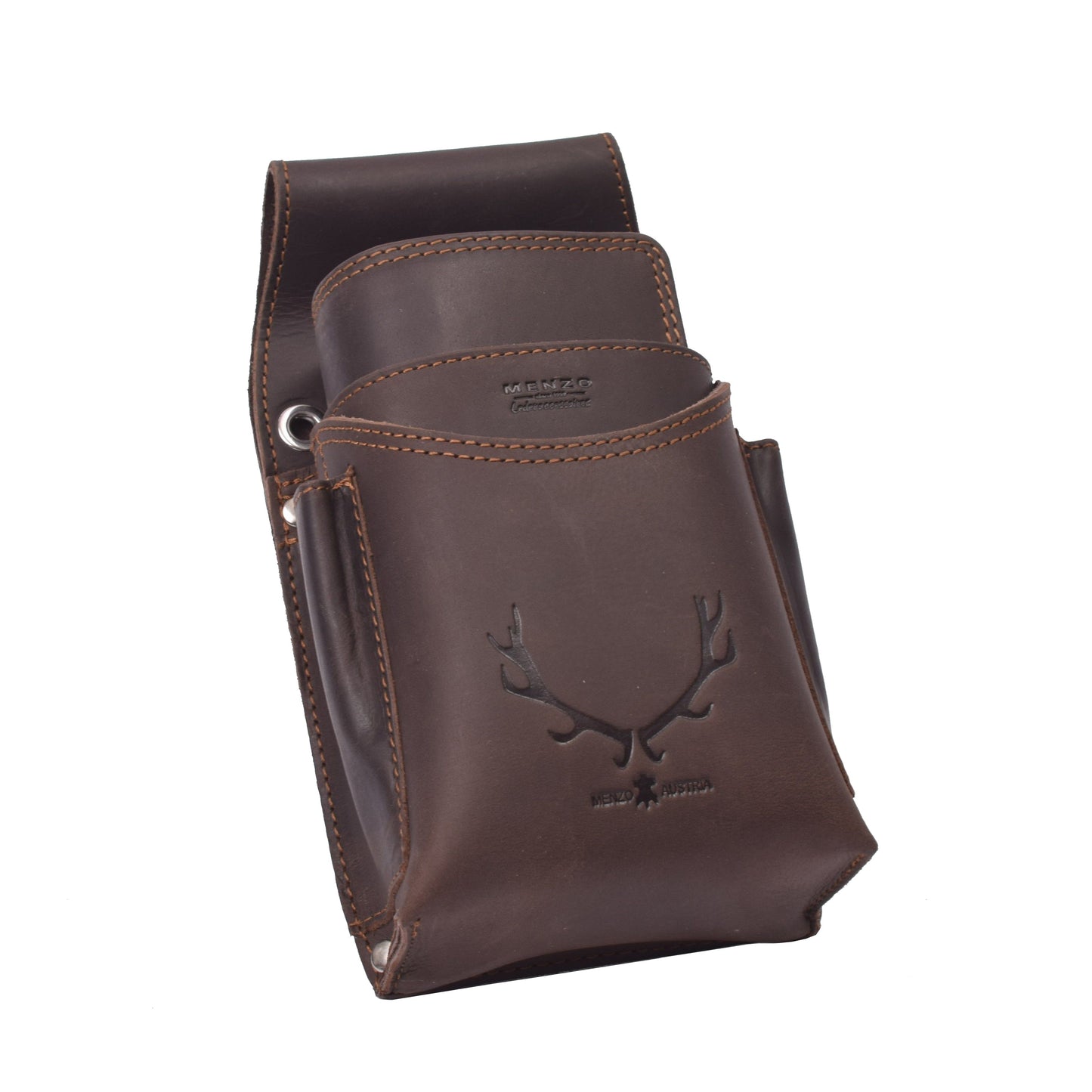 Profikellnerset 12 Monate Garantie Büffelleder Doppelnaht/Hirsch marone