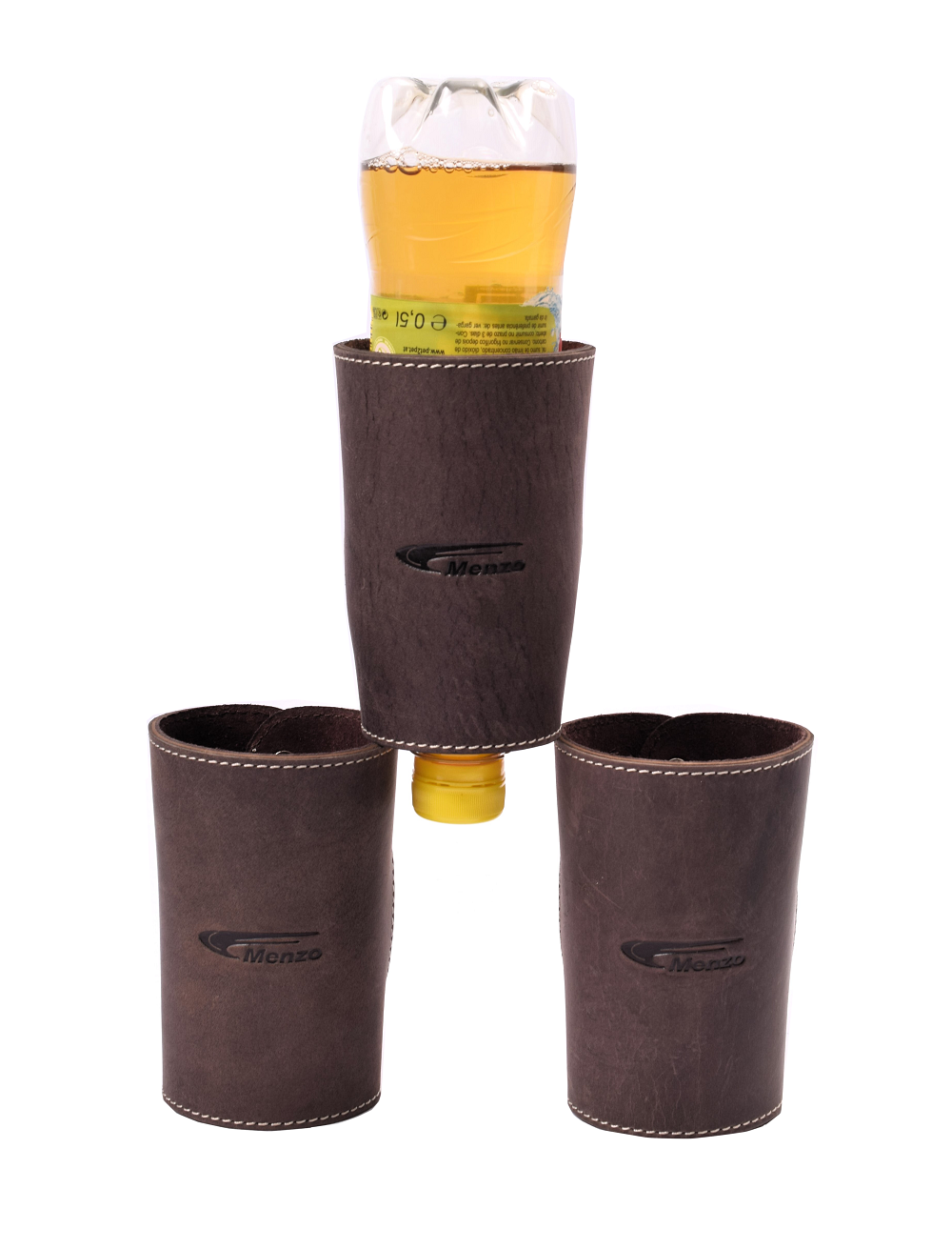 Getränkehalter Büffelleder/marone