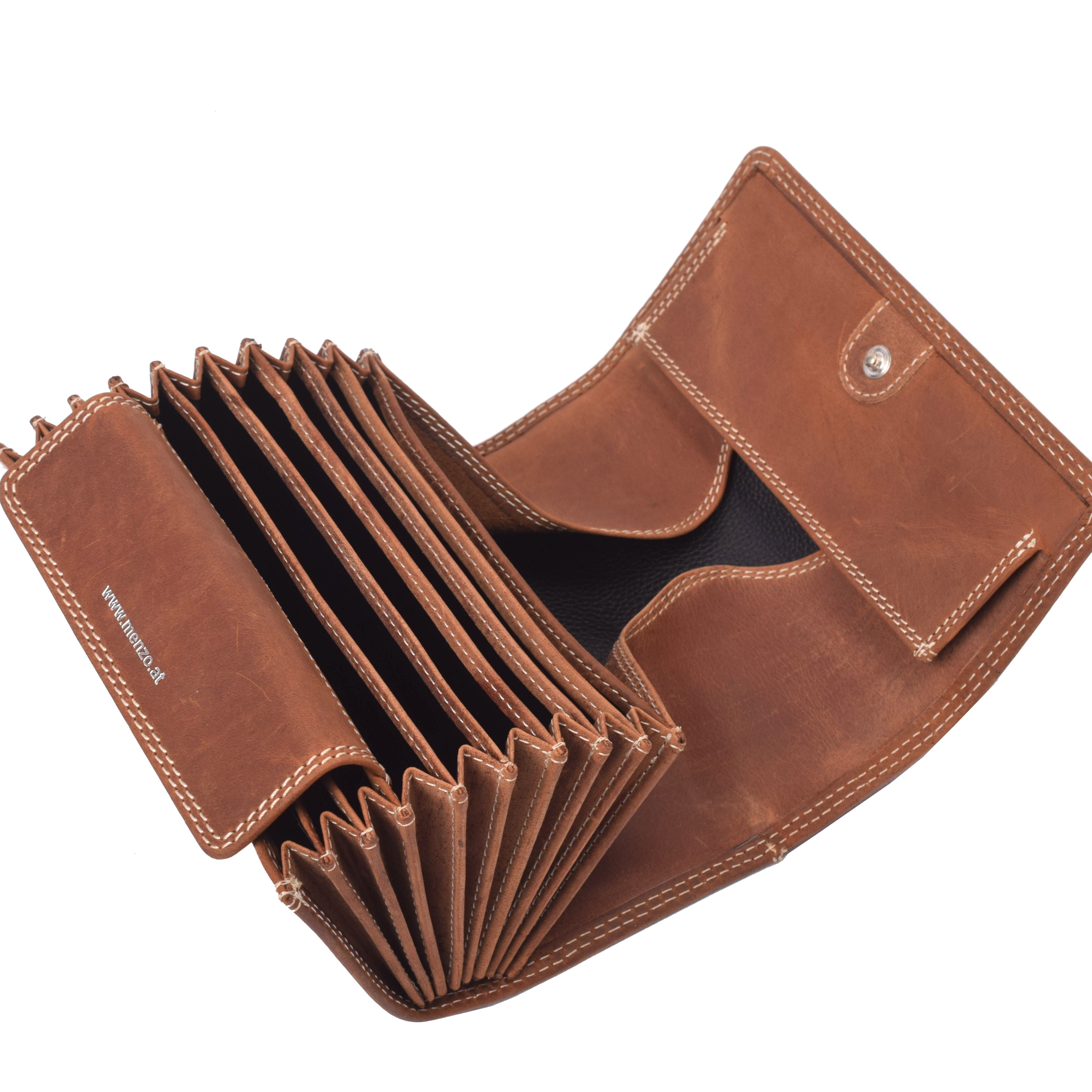 Menzo 937 Profikellnerset Büffelleder Doppelnaht/Hirsch deltabraun