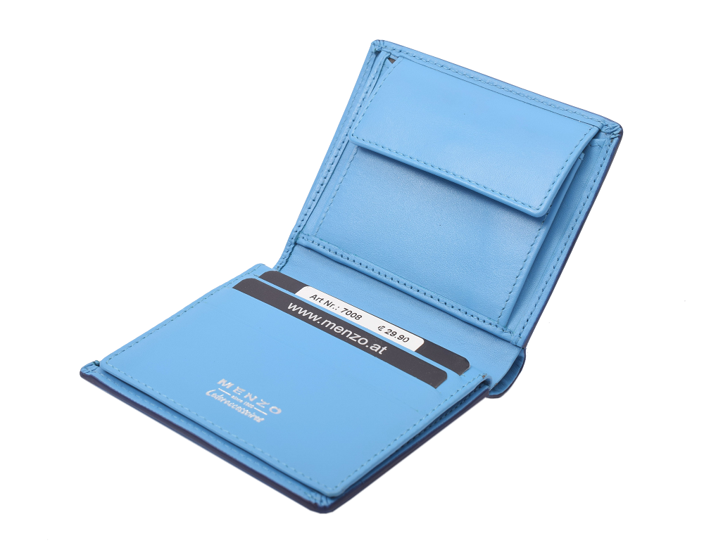 Menzo 7008 Kleinbörse saison1 horizon-blue/ Nappaleder