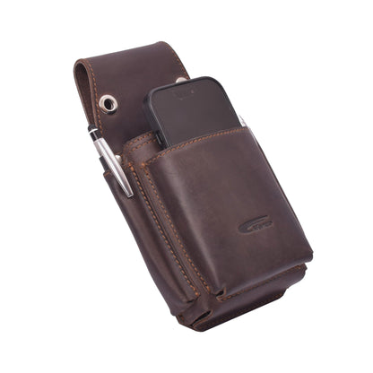 Menzo 994 Computertasche 2-fach Büffelleder/marone