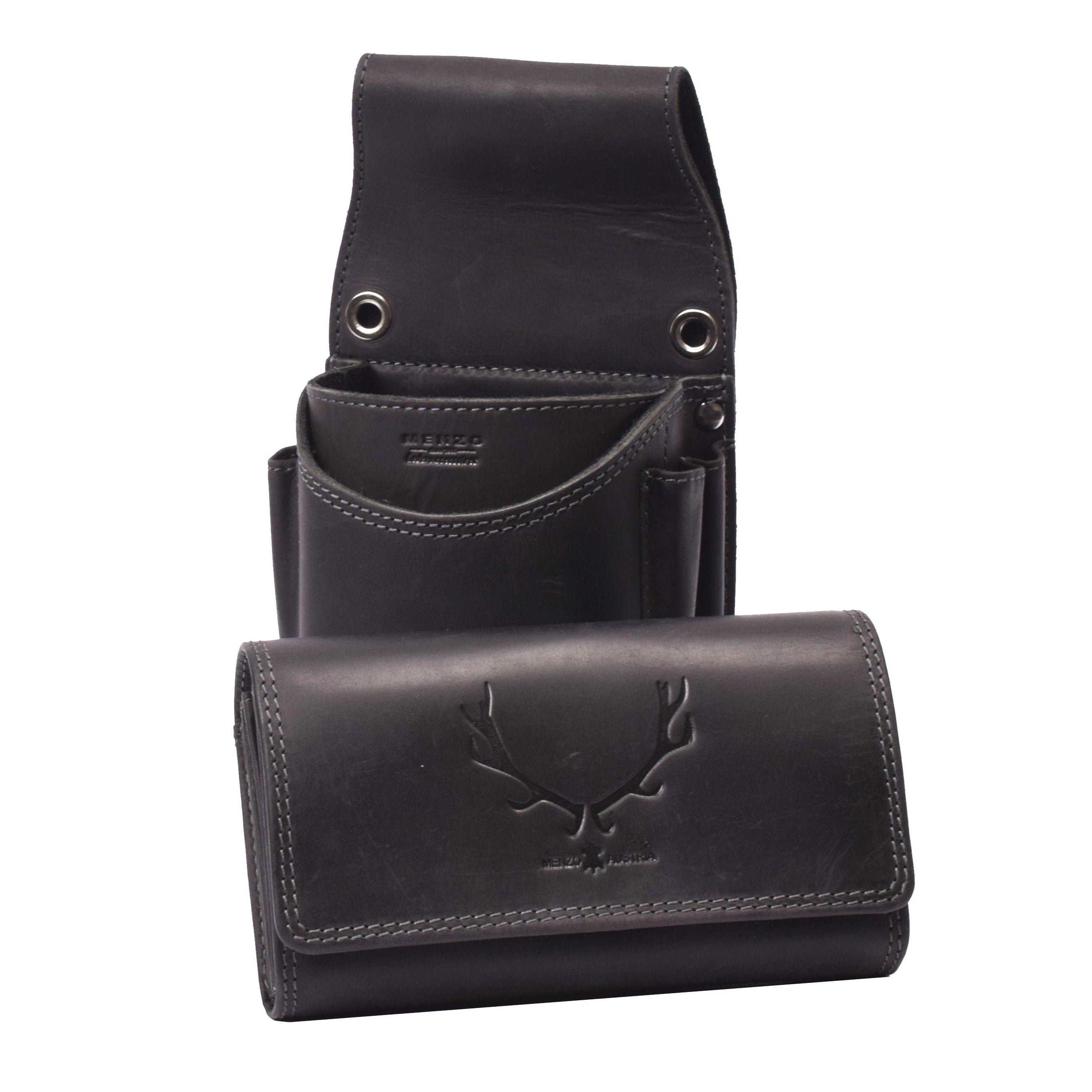 Menzo 937 Profikellnerset Büffelleder Doppelnaht/Hirsch schwarz