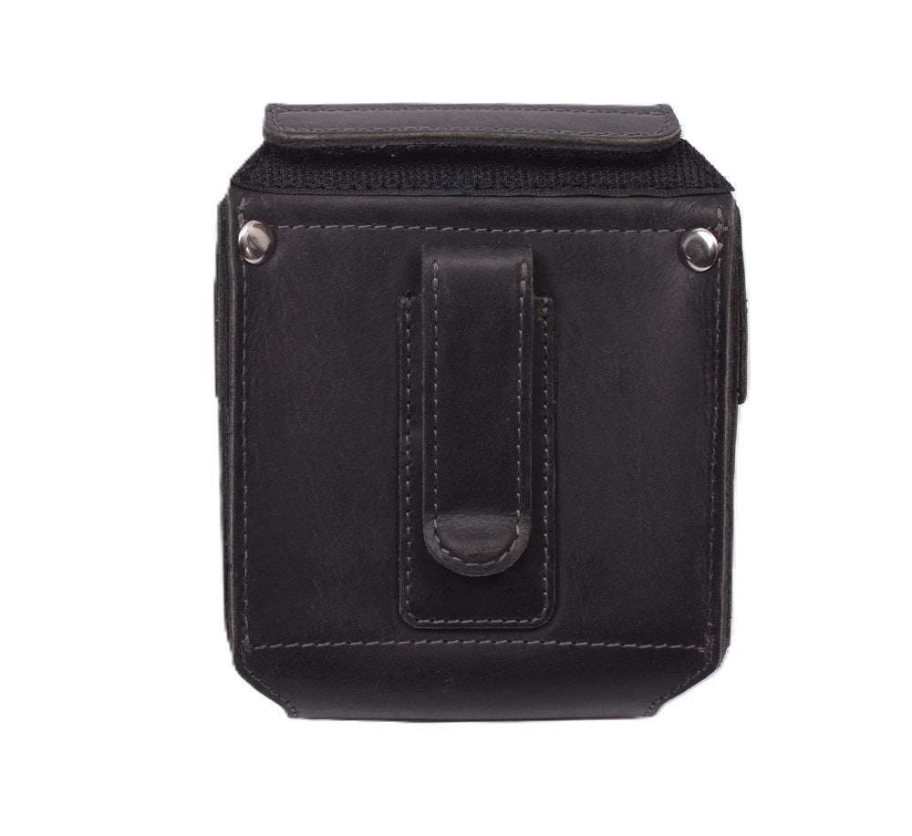 Druckertasche Büffelleder/schwarz