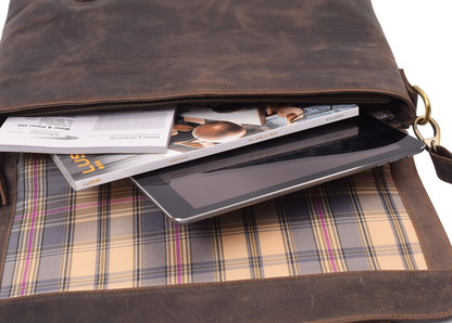 Menzo MB120 - 15,6 Zoll Laptoptasche Büffelleder/marone