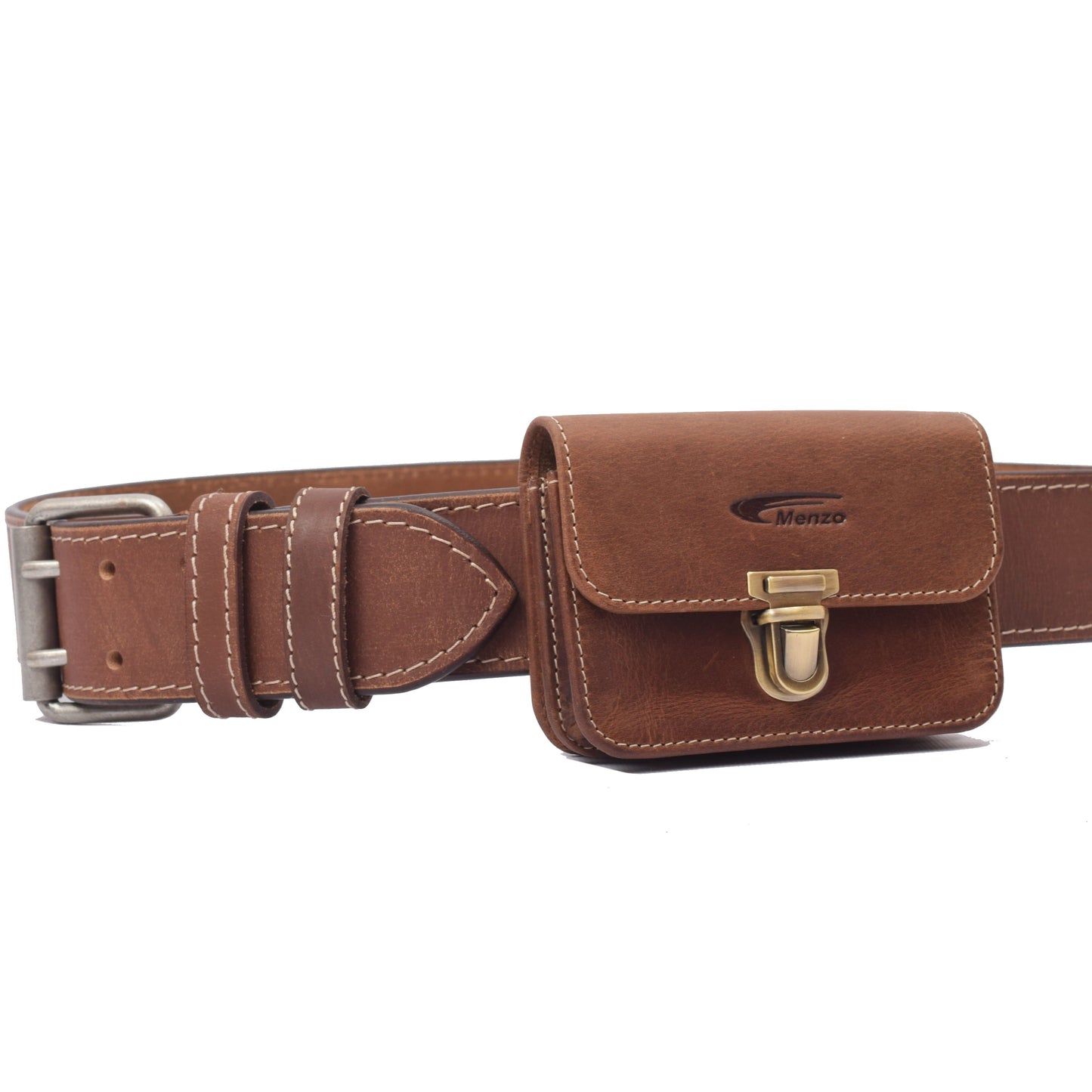 Menzo 998 Gürteltasche Büffelleder/deltabraun