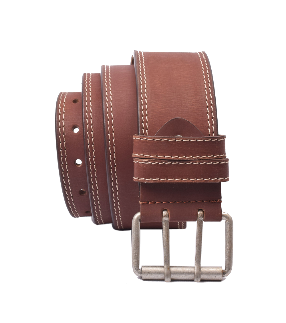 Profikellnergürtel (Breite 6cm) Büffelleder / deltabraun