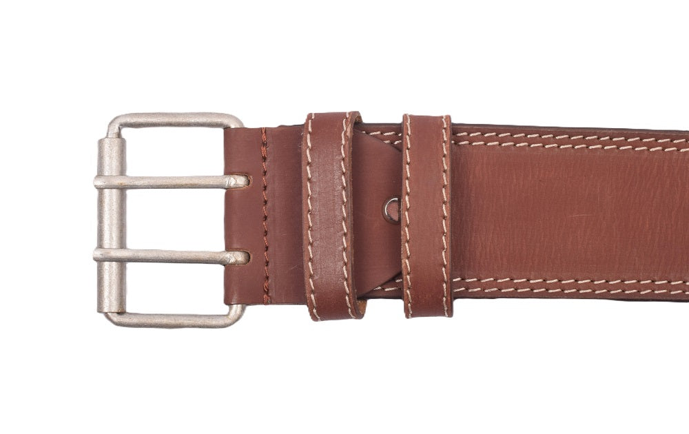 Profikellnergürtel (Breite 6cm) Büffelleder / deltabraun