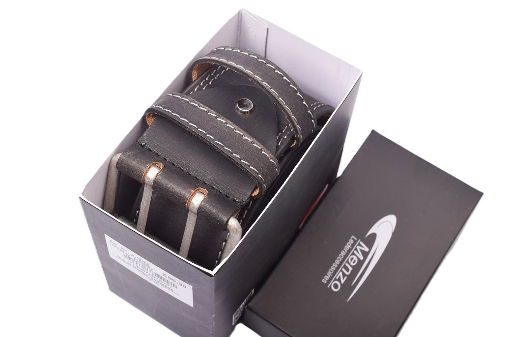 Profikellnergürtel (Breite 6cm) Büffelleder / schwarz